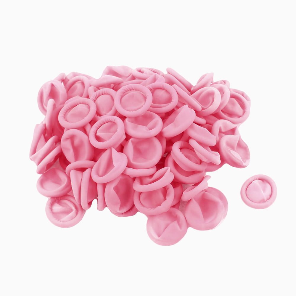 600-0616 INTEGRITY Anti-static latex Finger Cots Pink Antistatic latex finger cots