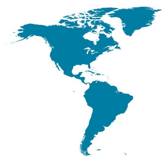 Map of the Americas
