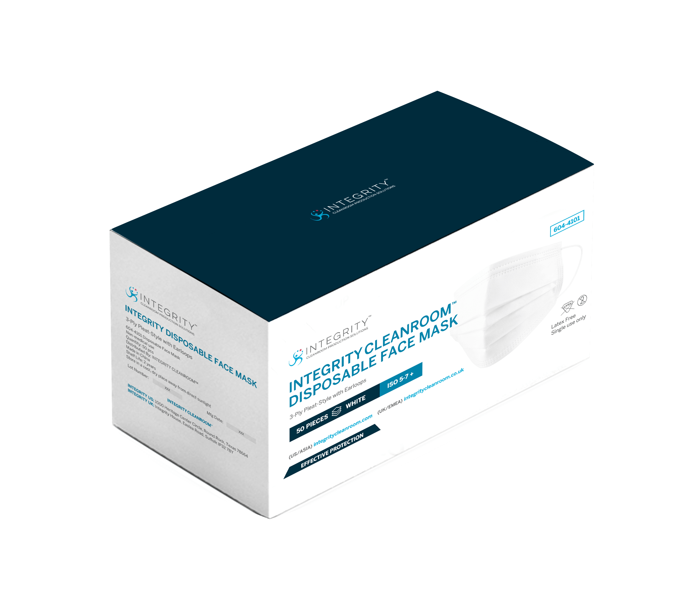 604-4101 cleanroom face mask for cleannroms and controlled environments iso 5 7